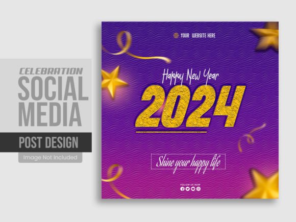 Design Your Own New Year Social Media Post: A Free PSD Template