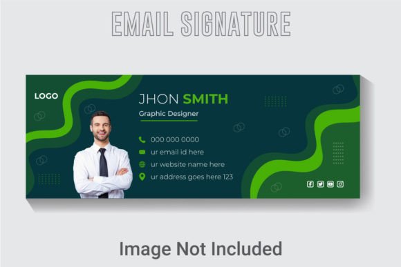 Email Signature Vector Design Template for Modern Branding
